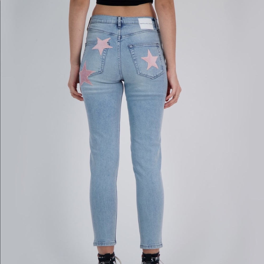 Unemployed Denim Velvet Star Jean Pink